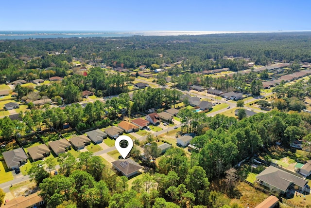 bird's eye view with a residential view