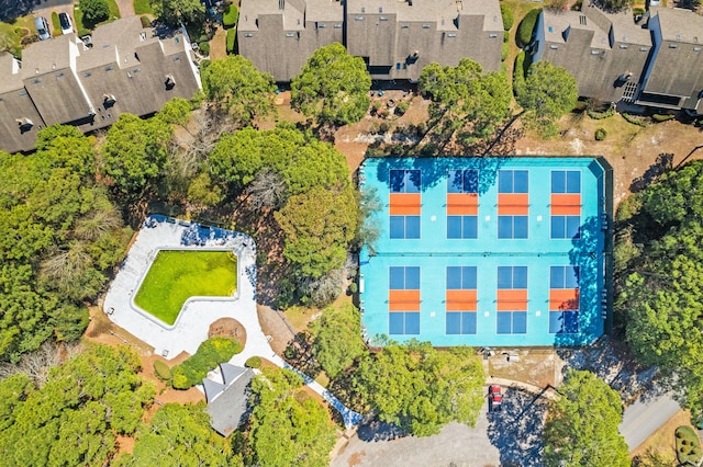 aerial view with a residential view