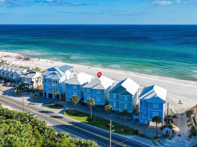 17491 Front Beach Rd, Panama City Beach, FL 32413 - aerial view featuring a water view, a beach view, and a residential view