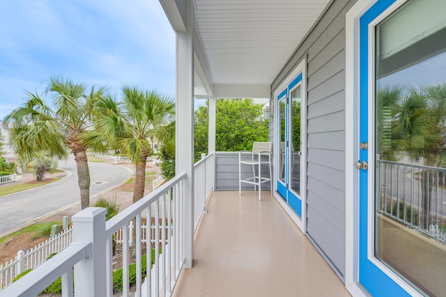 balcony with covered porch