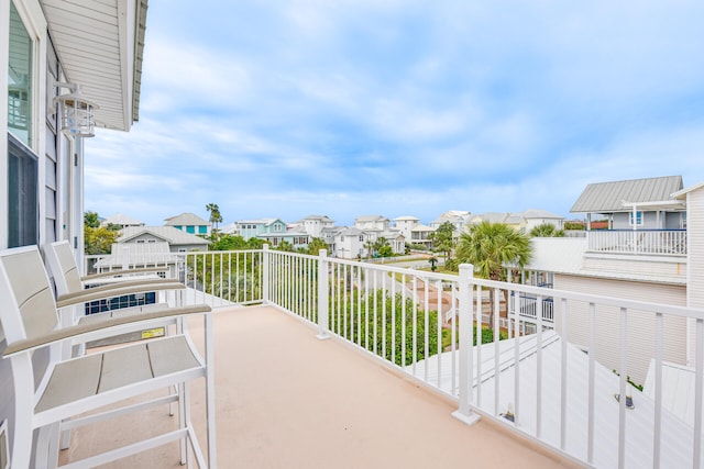 balcony with a residential view