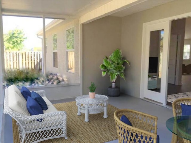 view of sunroom / solarium