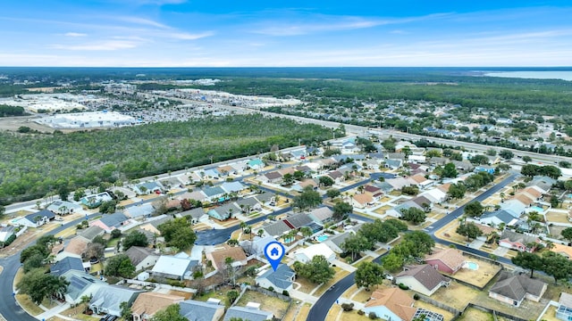 aerial view featuring a residential view