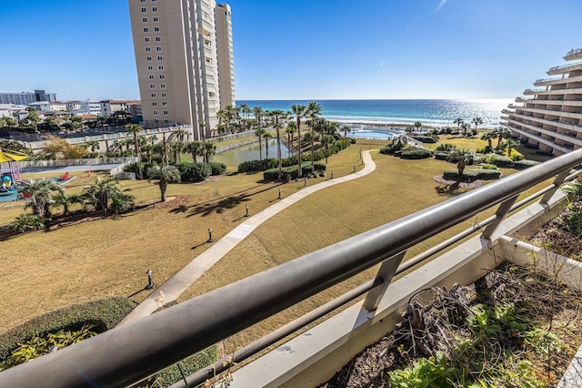 water view with a beach view