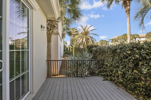 view of wooden deck