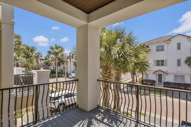 balcony featuring a residential view