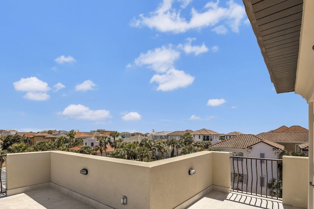 balcony featuring a residential view