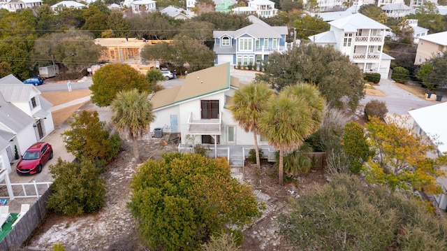 aerial view with a residential view