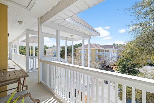 balcony featuring a residential view