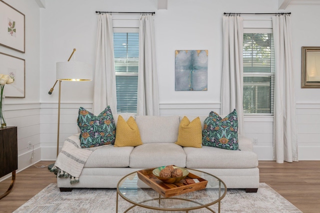 living room featuring wood finished floors