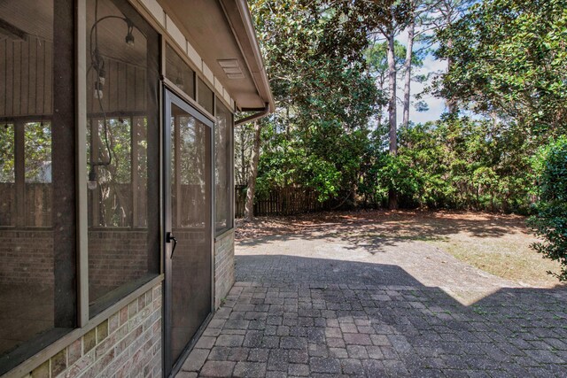 view of patio with fence