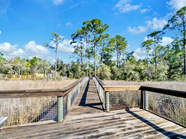 view of dock area