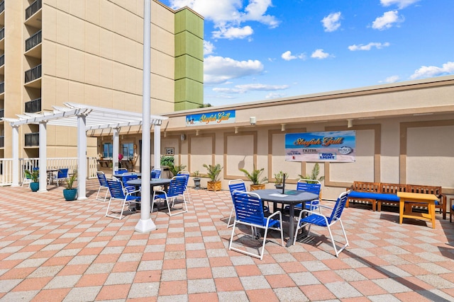 view of patio / terrace with a pergola