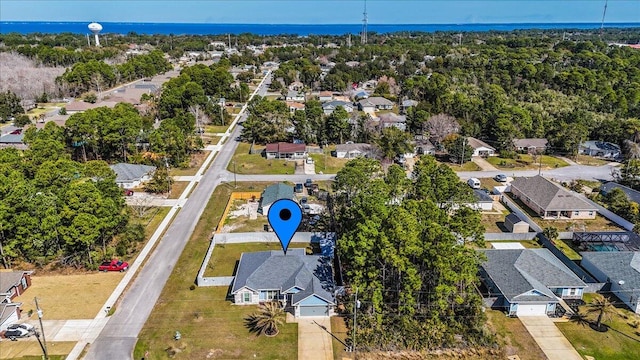 aerial view featuring a residential view