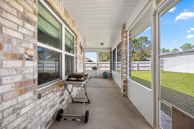 view of sunroom