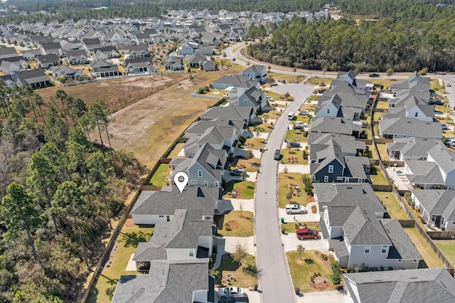 bird's eye view featuring a residential view