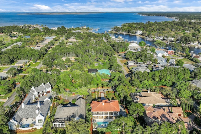 2940 Pine Valley Dr, Miramar Beach, FL 32550 - bird's eye view featuring a water view and a residential view