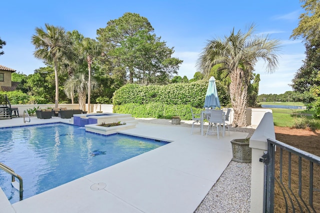 2940 Pine Valley Dr, Miramar Beach, FL 32550 - view of swimming pool featuring a patio area and a pool with connected hot tub