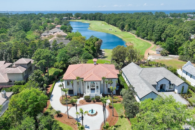 2940 Pine Valley Dr, Miramar Beach, FL 32550 - birds eye view of property with a residential view, golf course view, and a water view