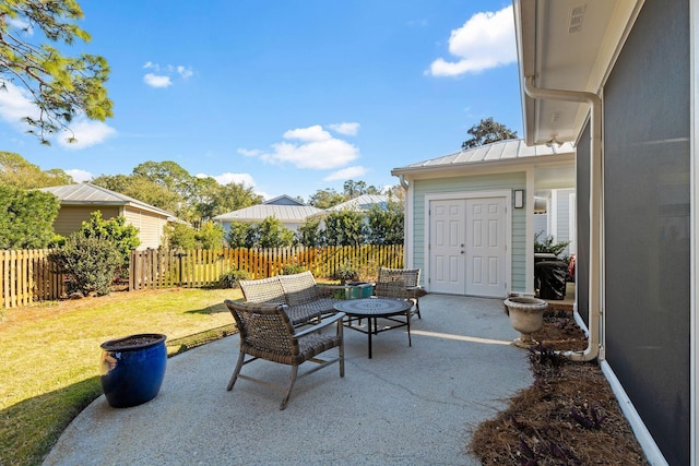 view of patio / terrace with fence