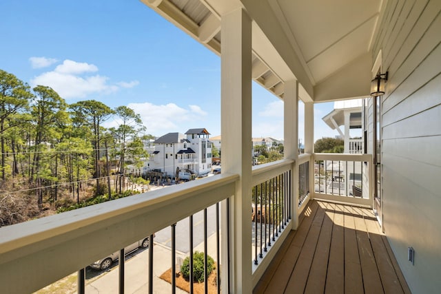 balcony featuring a residential view