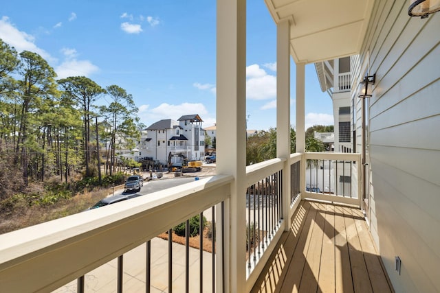 balcony featuring a residential view