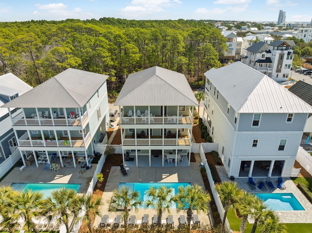 drone / aerial view with a residential view