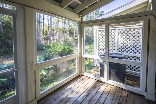 view of sunroom