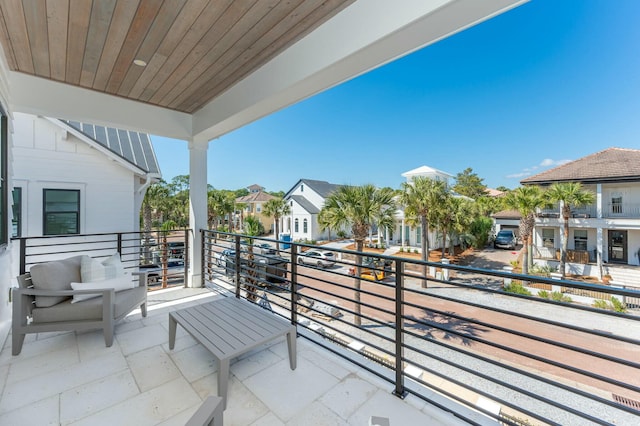 balcony with a residential view