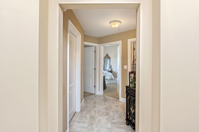 corridor with baseboards