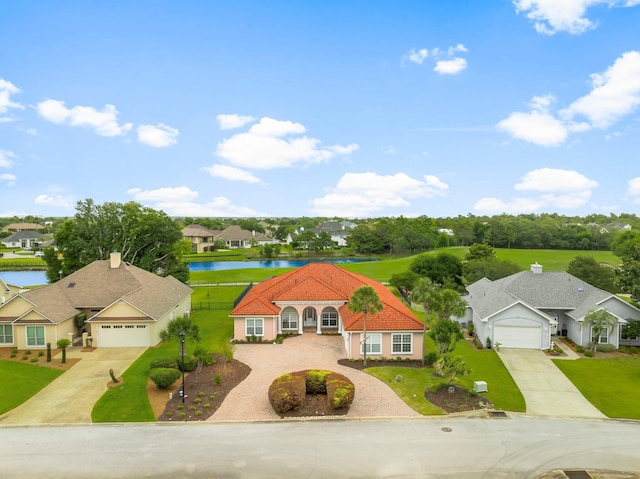 114 Golf Dr, Panama City Beach, FL 32408 - aerial view of residential area with a nearby body of water