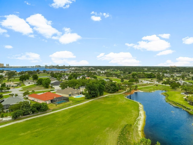 114 Golf Dr, Panama City Beach, FL 32408 - aerial perspective of suburban area featuring a large body of water and a golf club