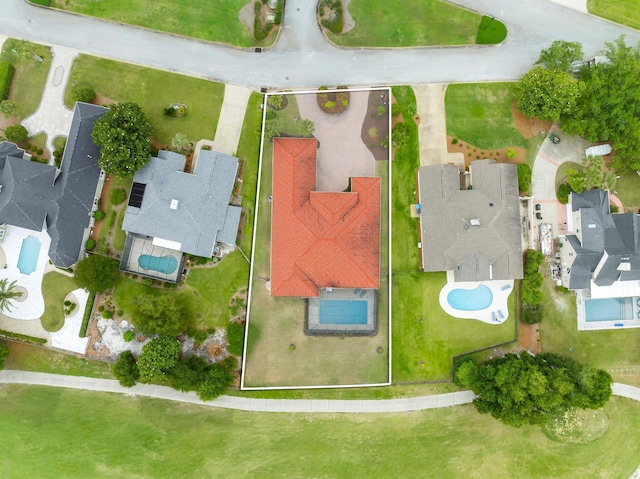 114 Golf Dr, Panama City Beach, FL 32408 - aerial view of residential area featuring a pool area