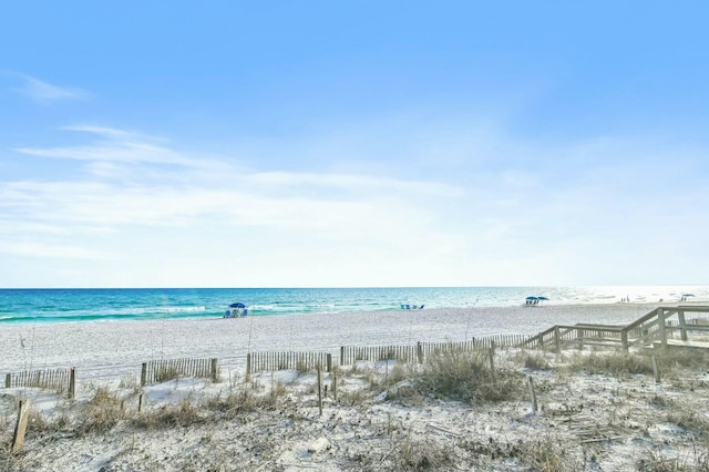 water view with a view of the beach