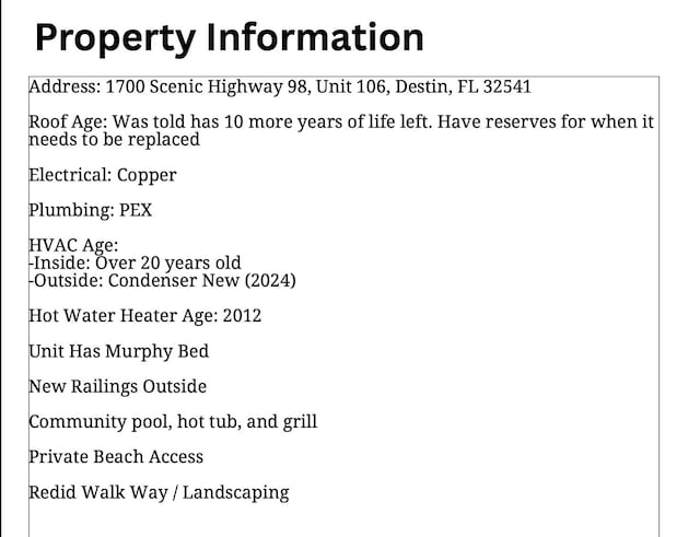 1700 Scenic Highway 98 Unit 106, Destin, FL 32541 - a file