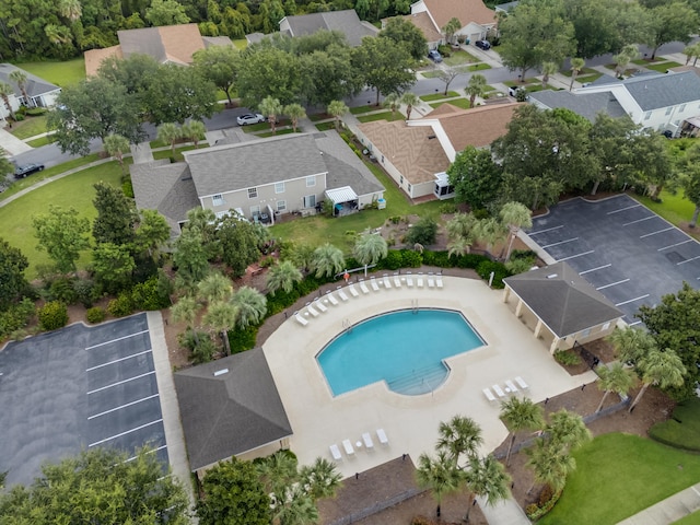 drone / aerial view featuring a residential view