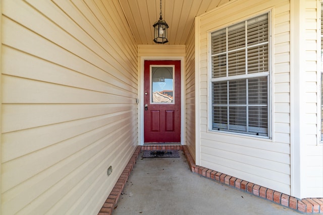 view of doorway to property