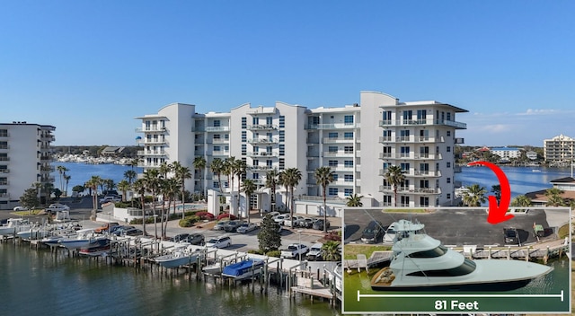 view of property featuring a water view