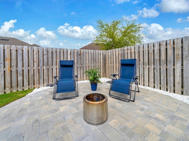 view of patio / terrace featuring a fenced backyard