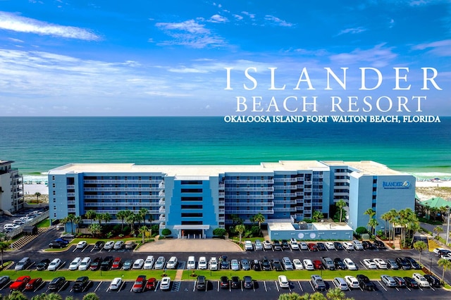 790 Santa Rosa Blvd Unit 304, Fort Walton Beach, FL 32548 - drone / aerial view with a water view and a beach view
