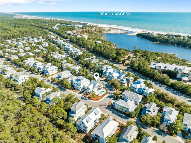 375 Morgans Trl, Santa Rosa Beach, FL 32459 - birds eye view of property featuring a residential view and a water view