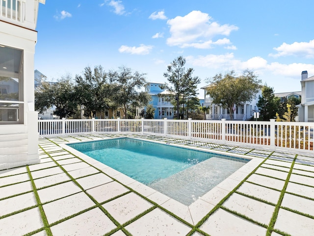 375 Morgans Trl, Santa Rosa Beach, FL 32459 - view of pool with a fenced in pool, fence, and a patio