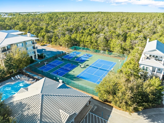 375 Morgans Trl, Santa Rosa Beach, FL 32459 - aerial view with a forest view