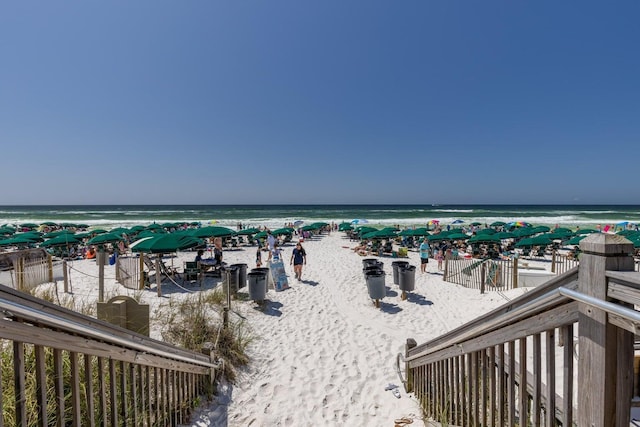 water view featuring a beach view