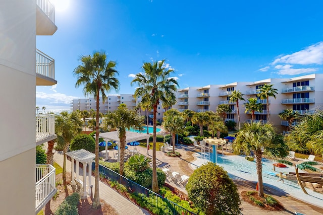 view of community with a swimming pool