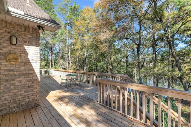 446 Marion Dr, Niceville, FL 32578 - wooden terrace featuring outdoor dining area