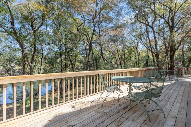 446 Marion Dr, Niceville, FL 32578 - wooden deck with outdoor dining area