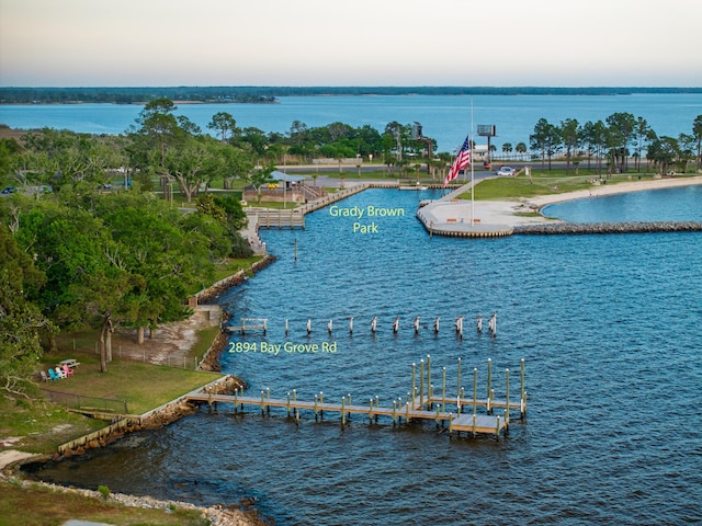 2894 Bay Grove Rd, Freeport, FL 32439 - water view with a boat dock