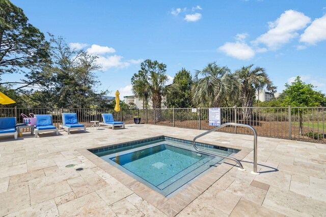 145 Beachfront Trl Unit 102A, Santa Rosa Beach, FL 32459 - view of pool with fence, a patio area, and a community hot tub