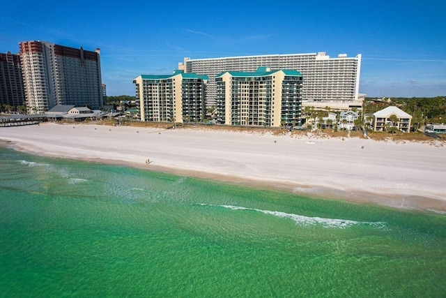 9850 S Thomas Dr Unit 205W, Panama City Beach, FL 32408 - exterior space with a city view, a beach view, and a water view